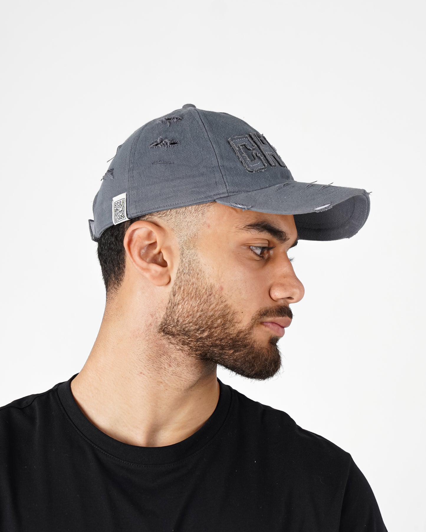 Ripped Grey Cap