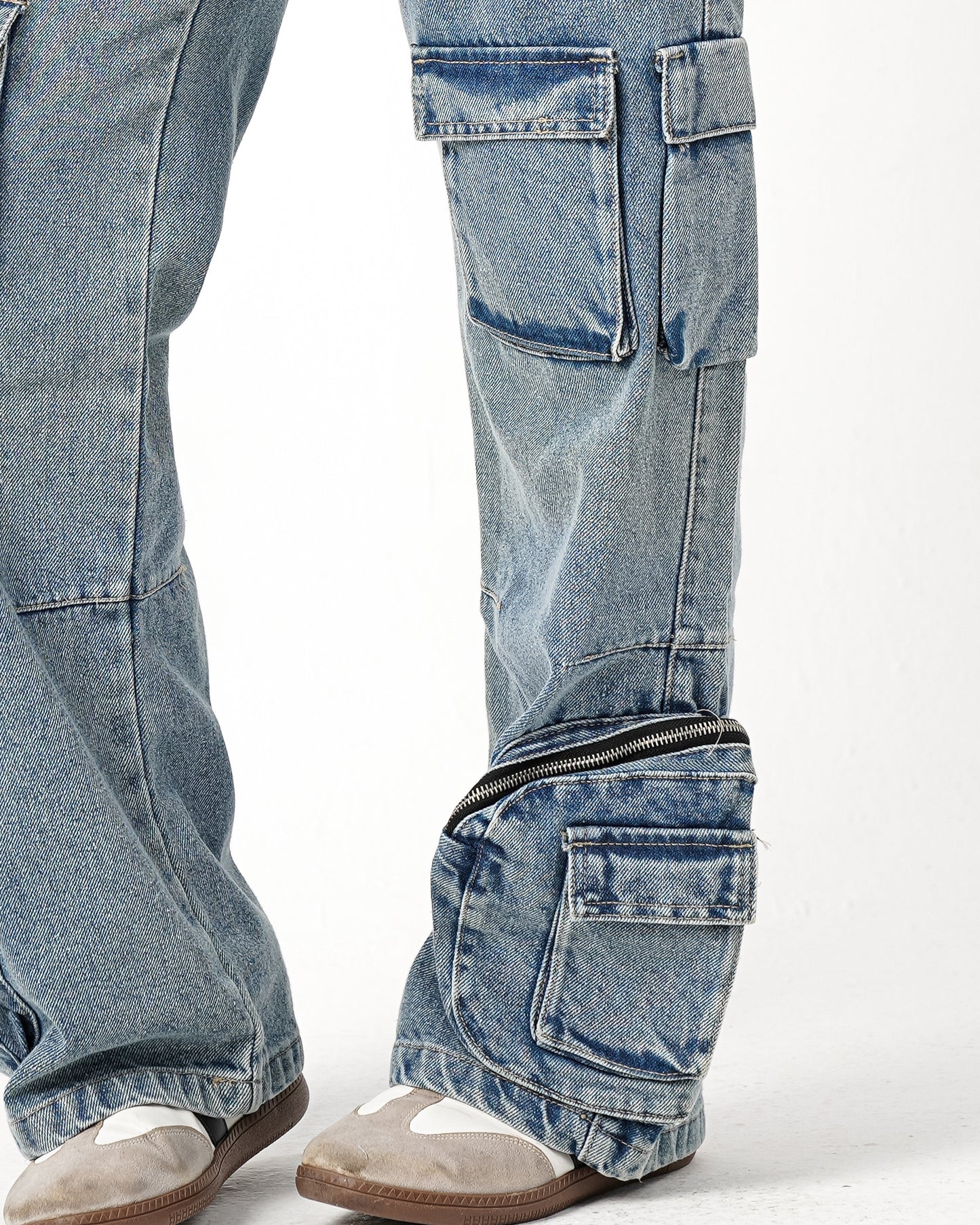 BLUE-Pocket Jeans