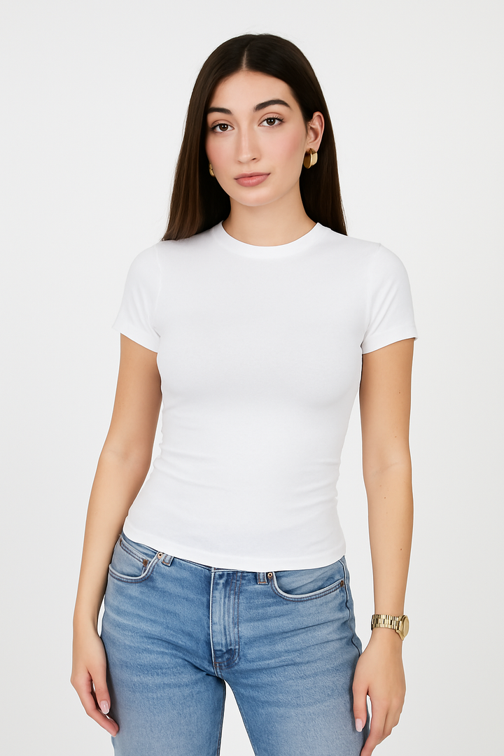 White Baby Tee