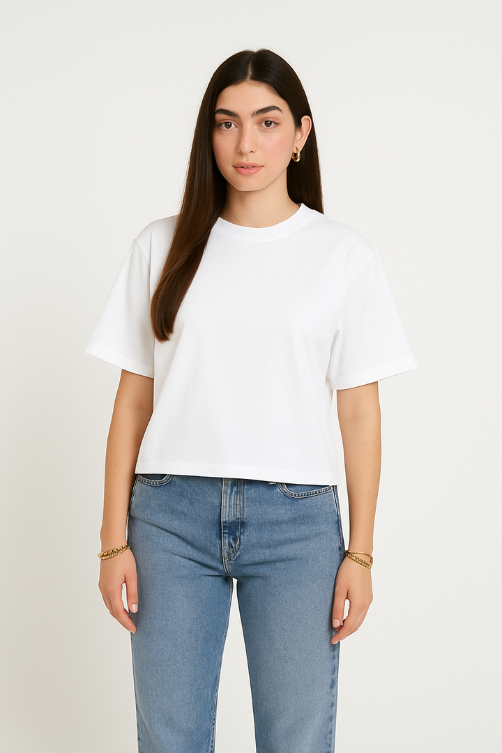 White Boxy T