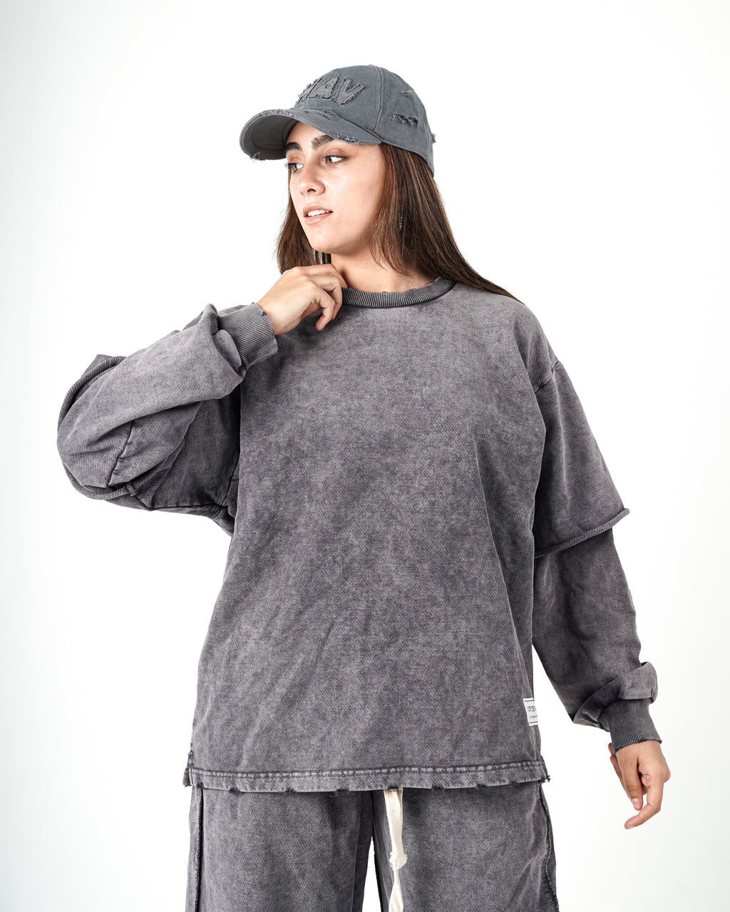 Grey Wash Crewneck
