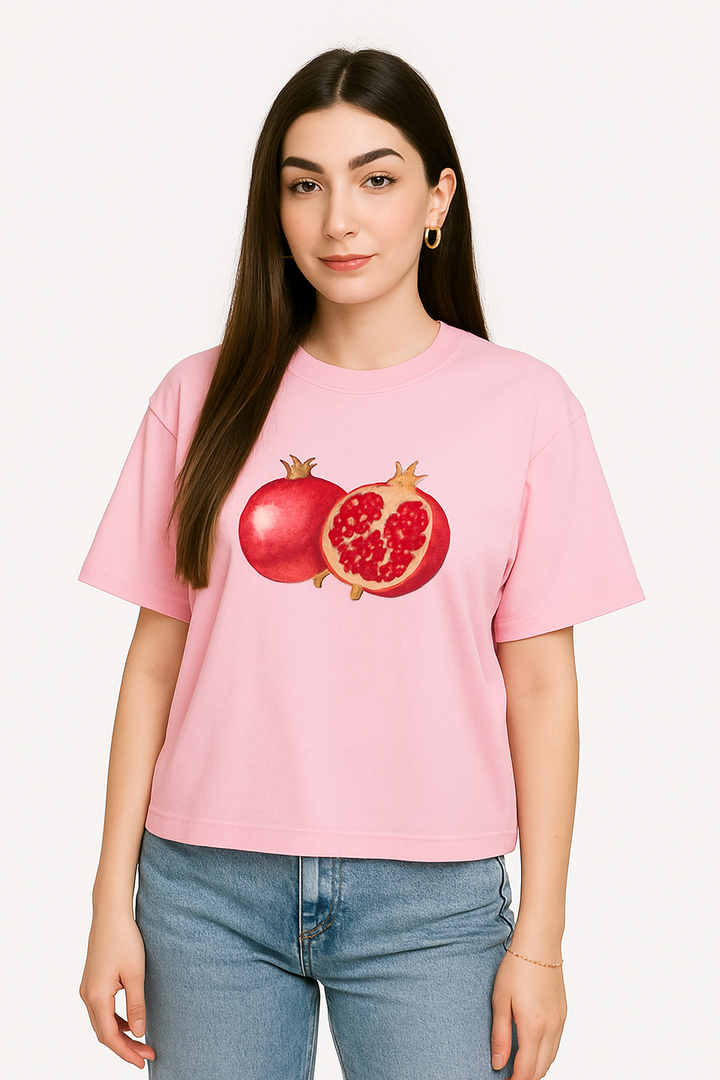 Pomegranate pink Boxy T